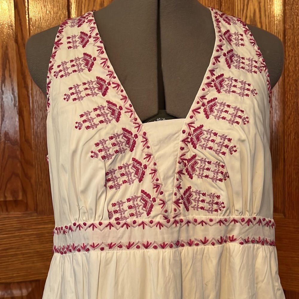 Anthropologie Akemi +Kin Selina dress. White cotton, sz 12, NWT - Picture 2 of 6